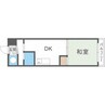 シャンボール植物園第２ 1DKの間取り