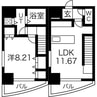 インフィニティ 1LDKの間取り