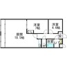 ライズ北5条 2LDKの間取り