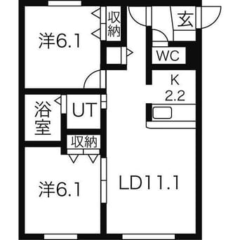 間取図 グランドウエスト円山五番館