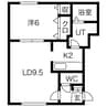 グランメールマルミチ 1LDKの間取り