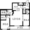 ブランシャール桑園STATION 2LDKの間取り