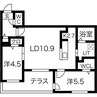 ブランシャール桑園STATION 2LDKの間取り