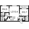 ブランシャール桑園STATION 2LDKの間取り