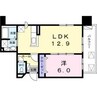 プラシード北円山 1LDKの間取り
