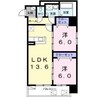プラシード北円山 2LDKの間取り