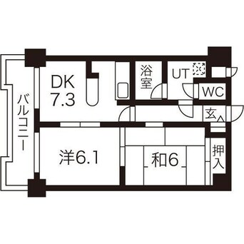 間取図 ダイアパレス北5条通