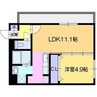 カサラビン 1LDKの間取り