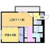 カサラビン 1LDKの間取り