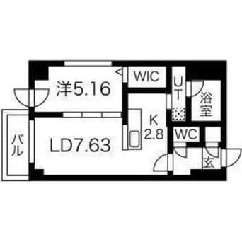 間取図 S-RESIDENCE近代美術館前
