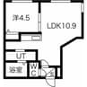 Luxe Maruyama(ラグゼマルヤマ) 1LDKの間取り