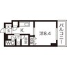 レフィーナ円山 1Kの間取り