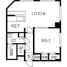 プライムコート北円山 1LDKの間取り