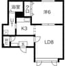エクシード神宮前参番館 1LDKの間取り
