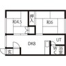 ハウス田村 2DKの間取り