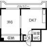 ドエル大通22 1DKの間取り