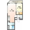 クラークサイドSAPPORO 1DKの間取り