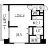 MYプラザ円山公園 1LDKの間取り