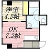牧野ビル 1DKの間取り