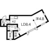 maruyama studio 1LDKの間取り