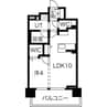 デュオヴェール札幌北大前 1LDKの間取り