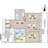 ONE札幌ステーションタワー 2LDKの間取り