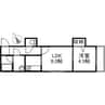 フォーレスト円山北 1LDKの間取り