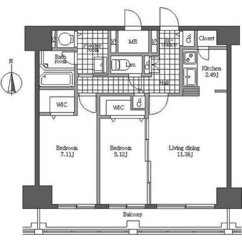 間取図 レジディア大通西