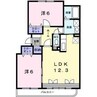 ARIA・桑園 2LDKの間取り