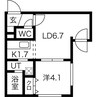 メイプルメゾン 1LDKの間取り