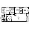 アルファスクエア円山北2条 3LDKの間取り