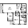 アルファスクエア円山北2条 3LDKの間取り