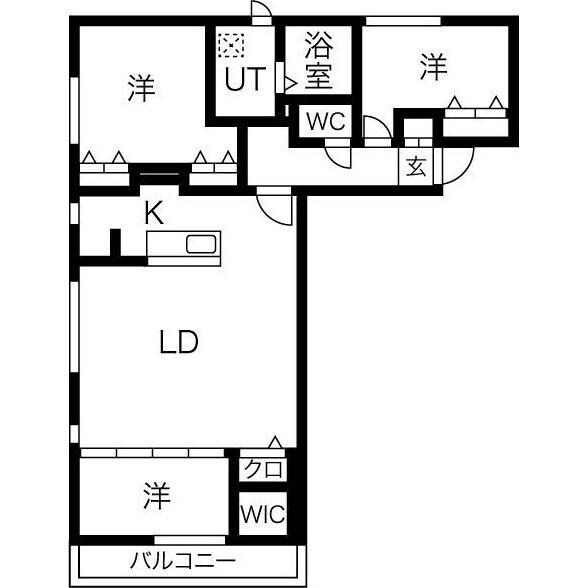 間取り図 アルファスクエア宮の森2条