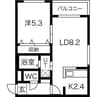 E-Horizon宮の森 1LDKの間取り