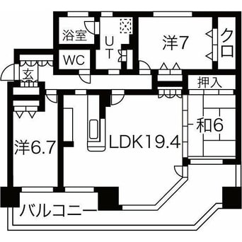 間取図 ヴェルビュ円山北6条グランステージ