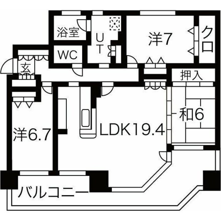 間取図 ヴェルビュ円山北6条グランステージ