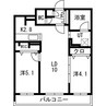 Flandre桑園(フランドール桑園) 2LDKの間取り