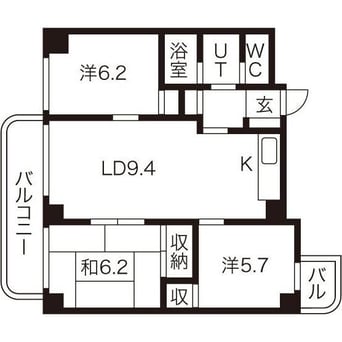 間取図 サンシャイン円山