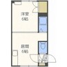 スカイパーク円山 1DKの間取り