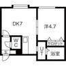 ecoa北16条 1DKの間取り