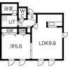 ブランシェ西14 1LDKの間取り