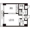 サザンミルフォード北大 1LDKの間取り