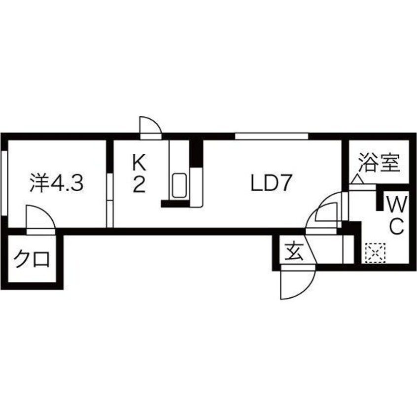間取図 E-horizon北大前