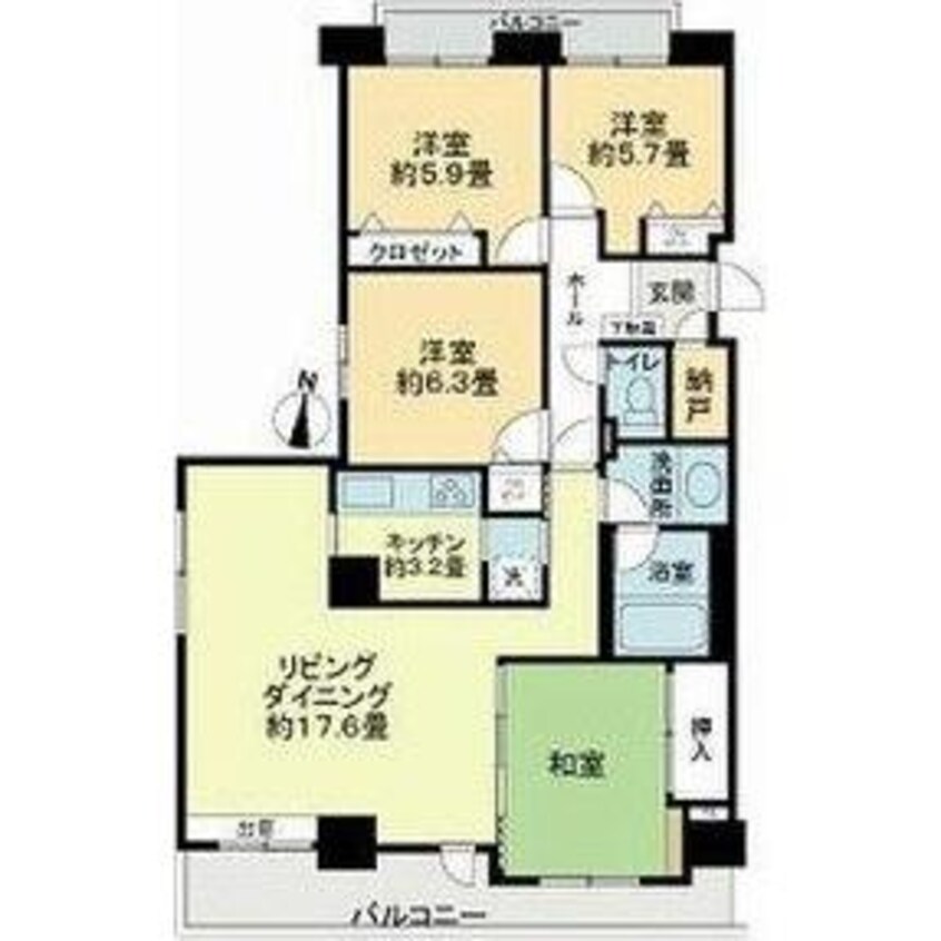 間取図 エスセーナ北10条ルネス