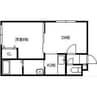 KOKOMO北6条 1LDKの間取り