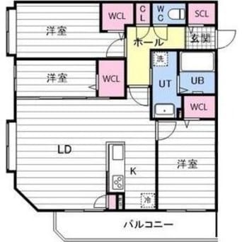 間取図 (仮称)宮の森3条3丁目賃貸MS