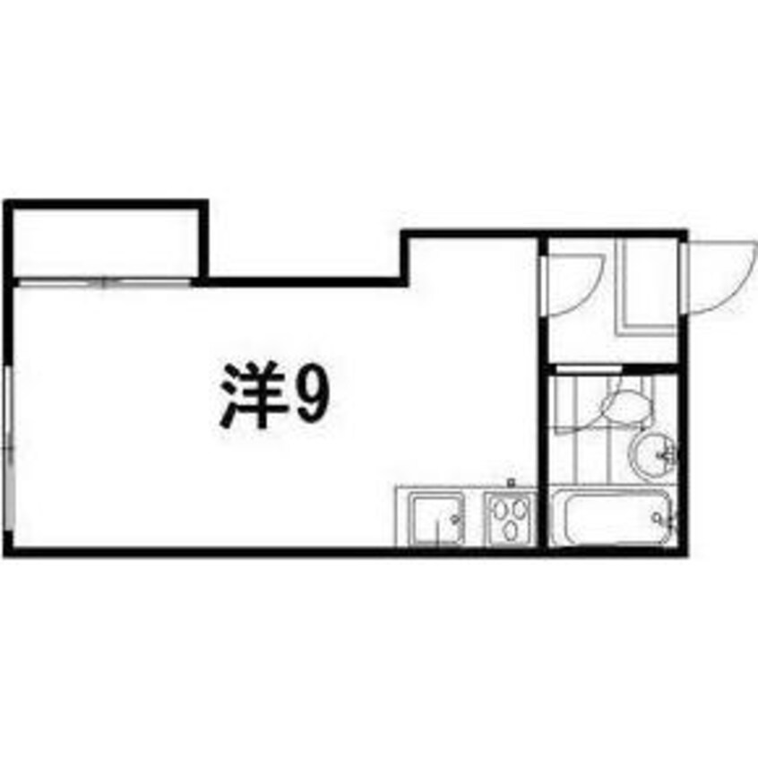 間取図 シャネル八軒A棟