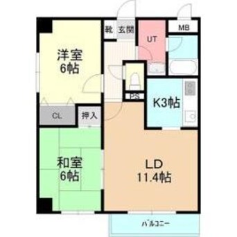 間取図 デラシオン協和Ⅲ