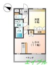 サンテ・フルール 1LDKの間取り