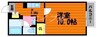 秋桜　Ｂ棟 1Kの間取り